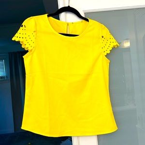 Scallop detail blouse